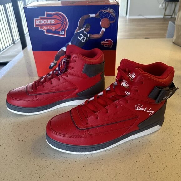 Patrick Ewing Athletics Men's  33 HI ORION Red Black White Basketball Shoe - Picture 2 of 8